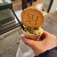 Pistachio-cherry flavour (vg) at Gelatoteca SuSo in Venice