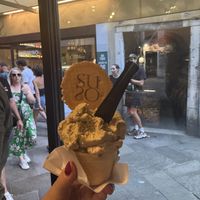 Pistachio and hazelnut   at Gelatoteca SuSo in Venice