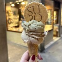 Pistachio and hazelnut   at Gelatoteca SuSo in Venice