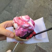 raspberry rice milk & dark chocolate  at Gelatoteca SuSo in Venice