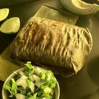 Tamal de verduras at Taller Veganico in Monterrey