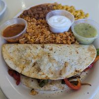 Quesadilla plate at Momcorn in Gurnee