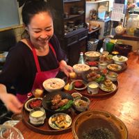 The owner is passionate about the vegan food.  at Padma in Kyoto