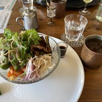 Cold noodles and ice coffee. Nice on a hot day.   at Padma in Kyoto