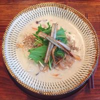 ramen cooked in soymilk  at Padma in Kyoto