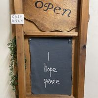 Door sign  at Padma in Kyoto