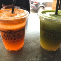 delicious Fresh Press Juice - 
Sunshine & Thai Greens at Agra Culture - 50th St in Minneapolis