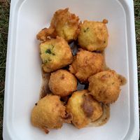 Daal wada (lentil fritters) at Simply Veg in Brighton