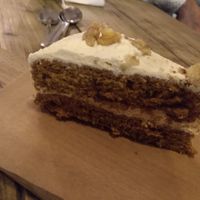 Vegan carrot cake at Ay Mi Madre in Madrid