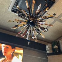 Love this chandelierr  at Five Horses Tavern in Somerville