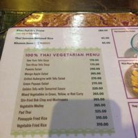 vegetarian menu at Simply Thai in Makati