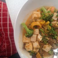 Red Curry with Chili Lime Tofu at LYFE Kitchen in Boulder