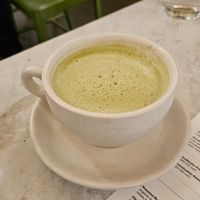 Matcha horchata (hot) at True Food Kitchen in Atlanta