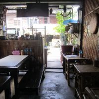 the restaurant is small but cozy. at Bamboo Bee Vegetarian in Chiang Mai