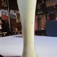 The drinks are fantastic. 
The avocado, coconut smoothie is a meal in itself! at Bamboo Bee Vegetarian in Chiang Mai