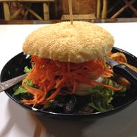 Veggie Burger @ Bamboo Bee Cafe, Chiang Mai at Bamboo Bee Vegetarian in Chiang Mai