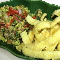 Guacamole is excellent in Bamboo Bee. But it would be nice to have veggies instead of nachos. It´s expensive, 160 Baht.  at Bamboo Bee Vegetarian in Chiang Mai