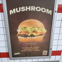 New mushroom burger. Not bad   at Lord of the Fries - Southern Cross Station in Melbourne