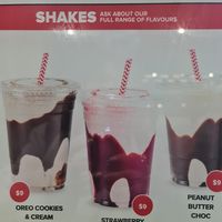 The shakes at Lord of the Fries - Southern Cross Station in Melbourne