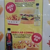 Combos at Lord of the Fries - Southern Cross Station in Melbourne