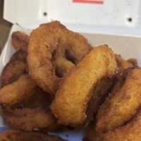 Onion rings  at Lord of the Fries - Southern Cross Station in Melbourne