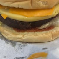 The lot. Good value burger  at Lord of the Fries - Southern Cross Station in Melbourne