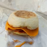 Spicy egg muffin at Lord of the Fries - Southern Cross Station in Melbourne