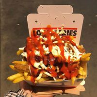 HSP with shoestring fries- always such a generous portion at Lord of the Fries - Southern Cross Station in Melbourne