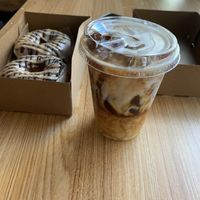 Oat milk iced latte  at Donut Bar in San Diego