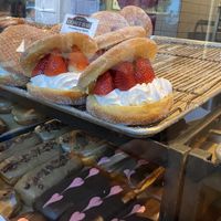 Strawberry split is specialty and confirmed vegan   at Donut Bar in San Diego
