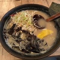 Vegan Thai ramen, light spicy coconut base broth, with tofu and veggies (mushroom, zucchinis, corn, seaweed, etc.)  at Jin Ramen - Upper West Side in New York City