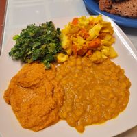 Butacha platter at Kaffa Ethiopian Cuisine in Berkeley
