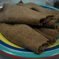 teff injera for 2 at Kaffa Ethiopian Cuisine in Berkeley