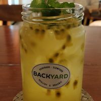 Passionfruit juice/water. Lovely at Backyard Cafe - Riverside in Phnom Penh