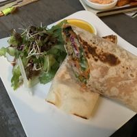 Falafel Wrap with Sweet Potato with Chilli Cashew Cream Dip   at Backyard Cafe - Riverside in Phnom Penh