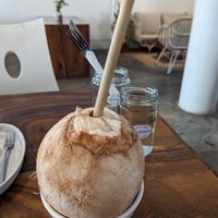 Coconut 🥥 at Backyard Cafe - Riverside in Phnom Penh