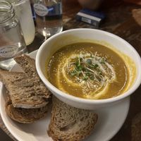 Healing carrot soup  at Backyard Cafe - Riverside in Phnom Penh