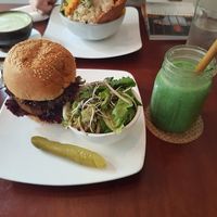 bad ass burger at Backyard Cafe - Riverside in Phnom Penh