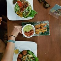 With some fries at Backyard Cafe - Riverside in Phnom Penh