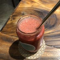 Digestive smoothie (more of a juice but delicious ) at Backyard Cafe - Riverside in Phnom Penh