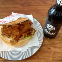 Seitan-kebab + bio-cola at Erbils in Munich
