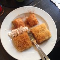 Amazing Baklava with vegan whipped cream! Service from the staff was incredible! at Erbils in Munich