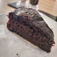 Vegan chocolate cake at Erbils in Munich