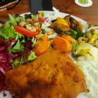 Schnitzel Plate at Erbils in Munich