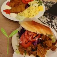 Seitan Döner and Schnitzel Teller  at Erbils in Munich