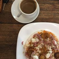 Tapioca pizza  at Grao Alimentos Saudaveis in Armacao Dos Buzios