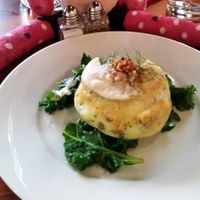 The Rosemary Potato Cake was yummy! at Harvest at The Bindery in Portland