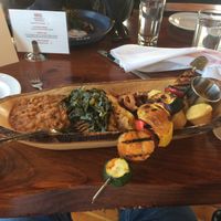 BBQ dinner/plate at Harvest at The Bindery in Portland