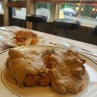vegan biscuits and gravy and cowboy pie at Redwing Cafe in Seattle