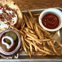 house burger!  at Berlingeri Cocina Artesanal in San Juan